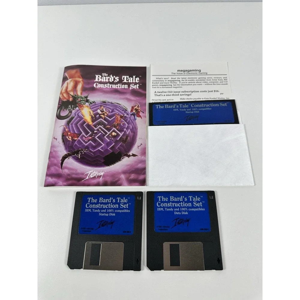 The Bard's Tale Construction Set IBM PC 1991 Interplay Big Box